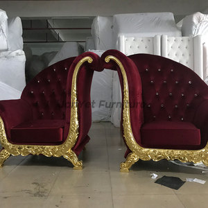 Luxury White Wooden Leather Arm <strong>Shell</strong> Shaped <strong>Chair</strong> - Product Image 6