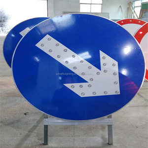 Señal de advertencia LED de giro a la izquierda con iluminación solar - Product Image 2