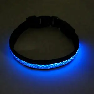 Pet Supplies Customized Making Head Fashion USB Charging Safety Lights Mesh Led Dog Collar with Light