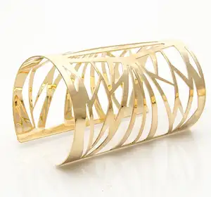 Супер большой и длинный сплав изысканный ювелирный аксессуар Золотой открытый широкий Браслет-манжета браслеты
