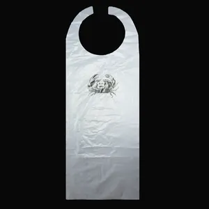 防水定制徽标印刷一次性塑料纸围裙与徽标定制