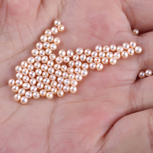 2-3mm दौर ताजे पानी मोती के साथ आधा-drilled छेद - Product Image 6
