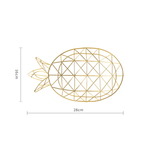 China Factory Gold Pineapple Shape Metal <strong>Wire</strong> <strong>Storage</strong> Fruit <strong>Basket</strong> <strong>for</strong> Home Decor - Product Image 6