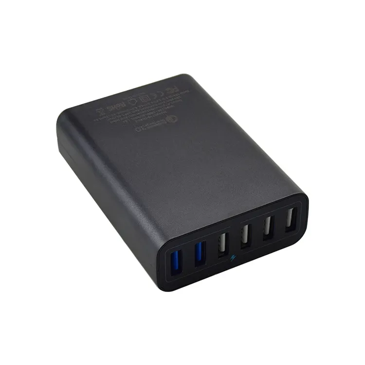 Wholesale 60W 5v -12A usb phone charger 6 port multi usb charger Travel Wall Charger for phone