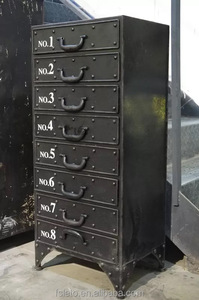 Мебель для гостиной в стиле индастриал Лофт, винтажный железный шкаф с 8 ящиками - Product Image 4