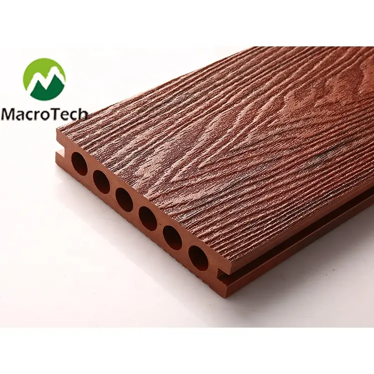 Macrotech decking Decorative china factory wpc decking timber wood plastic composite decking garden supply engineered flooring