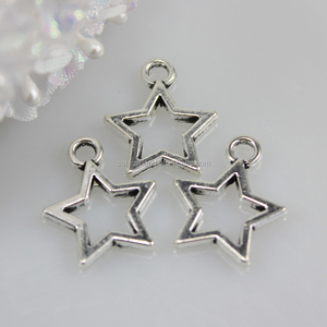 Offerta Speciale: 100 Pezzi di Ciondoli a Stella Cava in <span class=keywords><strong>Ferro</strong></span> da 18mm per Creazione di Collane e Accessori - Product Image 4
