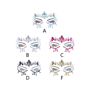 Haute qualité pas cher fête diamant autocollant paillettes bijoux <span class=keywords><strong>visage</strong></span> pour le maquillage - Product Image 3