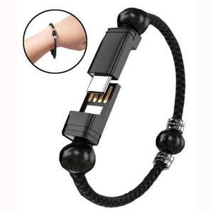 휴대 전화 용 패션 <span class=keywords><strong>USB</strong></span> Type C 케이블 고속 팔찌 팔찌 나일론 재킷 컴퓨터를위한 편리한 고속 충전기