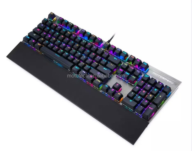 Motospeed CK108/K92 OEM RGB Mechanical Backlit Keyboard LED Gaming Keyboard USB Programmable Keyboard With Macro Key in Stock