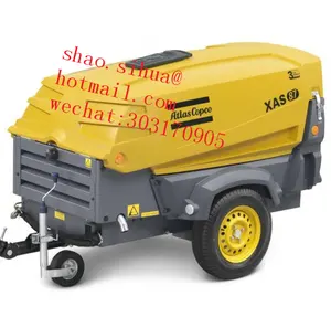 Atlas-125cfm compressor de ar portátil, compressor de ar portátil para fonte de alimentação diesel xas38 48 58 68