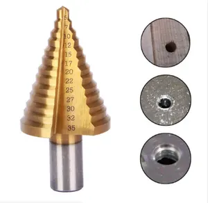 5-35mm העגול Shank HSS צעד מקדח עם ציפוי