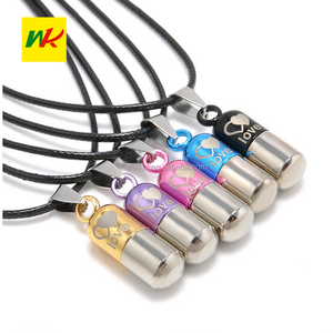 Kapsül mation kremasyon kolye kolye kül tutucu Mini hatıra takı gümüş - Product Image 1