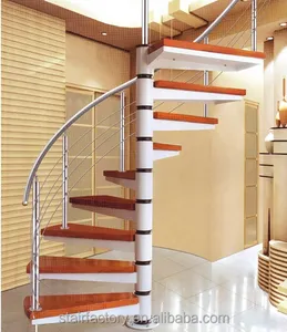 Austrália pequena escada espiral, usada escadas internas, nariz de escada de madeira, TS-232