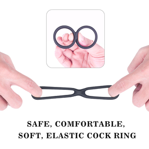S-hande Zwarte <span class=keywords><strong>Cock</strong></span> <span class=keywords><strong>Ring</strong></span> Seks Toy Massage Toys Seks Adult Siliconen Rubber <span class=keywords><strong>Penis</strong></span> <span class=keywords><strong>Ring</strong></span> Seks Toys voor Mannen - Product Image 3