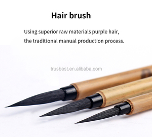 BGLN Set di 6 <span class=keywords><strong>Pennelli</strong></span> in Pura Lana Viola con Manico in Legno <span class=keywords><strong>per</strong></span> Scrittura Cinese, Pittura e Calligrafia - Product Image 6