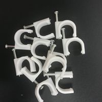 ¡Venta al por mayor! ¡precio de fábrica! Clips de Cable de 8mm para sujetar cables, clavo Coaxial en tachuelas