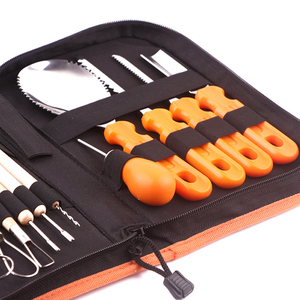 Ensemble de 14 accessoires de cuisine <span class=keywords><strong>en</strong></span> métal créatifs <span class=keywords><strong>en</strong></span> ligne, <span class=keywords><strong>kit</strong></span> de couteaux à découper les fruits et légumes, sculpture de citrouille d'Halloween - Product Image 4