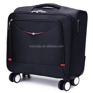 涤纶1680D软瑞士黑16英寸行李舱拉杆箱