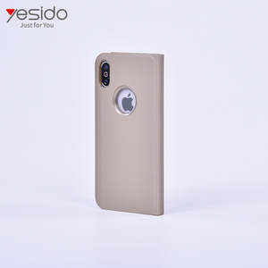 Miroir flip en cuir retour smart cover cas pour <span class=keywords><strong>apple</strong></span> iphone XS, pour <span class=keywords><strong>apple</strong></span> iphone XS cas de couverture arrière - Product Image 3