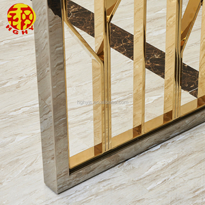 Rèm Treo Tường Nghệ Thuật Bằng Thép Không Gỉ Màu Vàng Hồng, Vách Ngăn Phòng Thời Trang, Thiết Kế Vách Ngăn Phòng Khách - Product Image 4