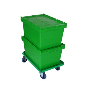 50kgs Attach Hinged Lid Strong Wholesale <strong>Plastic</strong> <strong>Totes</strong> - Product Image 6