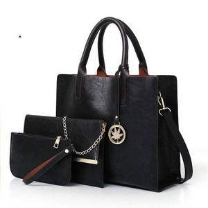 Sac à main en cuir pour femmes, lot de 3 pièces, grand fourre-tout, à bandoulière, sacoche, nouvelle collection 2020