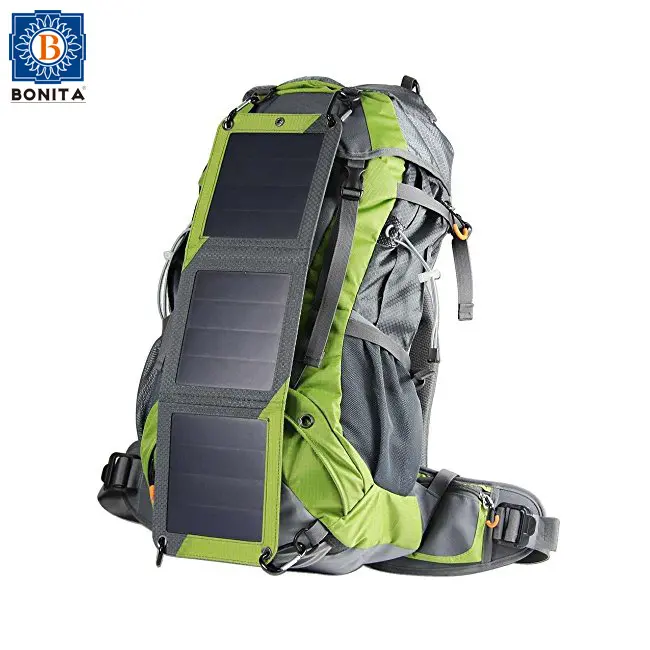 Solar senderismo mochila USB cargado deportes al aire libre mochila bolsa correr Camping multiusos mochila