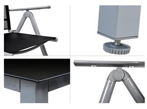 Juego de muebles plegables de aluminio para jardín, silla de posición fácil y portátil para acampar, comedor y comedor - Product Image 6