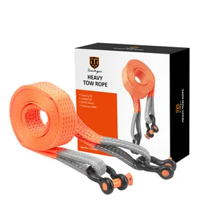 Tùy Chỉnh Logo 5 M In Ấn 5 Tấn Heavy Duty Kinetic Thuyền Tow Rope, Xách Tay Đàn Hồi Xe Tải Tow Rope Vcan