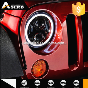 Hors-route 7 ''projecteur <span class=keywords><strong>complet</strong></span> jaune <span class=keywords><strong>halo</strong></span> haute faible faisceau de lumière de travail pour jeep et vélo - Product Image 2