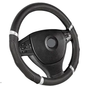 M4 Customized PU Leather Car Steering Wheel Cover For Most Car