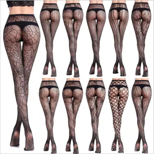 Sexy Hoge Stretch Afslanken Vormgeven Rijpe Dame sexy Full Body Jacquard Kous