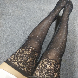 <span class=keywords><strong>Calze</strong></span> a Rete Sexy con Apertura all'Inguine, Brillanti con Cristalli e Strass, Collant a Rete 2025 - Product Image 2