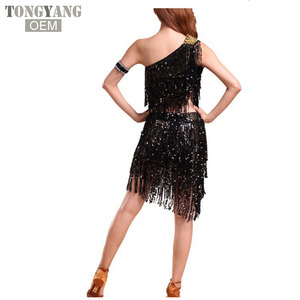 Tongyang mới Khiêu Vũ Khiêu Vũ ăn mặc Samba trang phục cho phụ nữ rìa sexy Salsa Dresses tắt Vai <span class=keywords><strong>Latin</strong></span> OEM nhảy múa Ăn mặc - Product Image 4