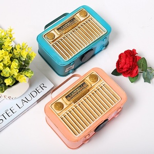 <span class=keywords><strong>Salvadanaio</strong></span> <span class=keywords><strong>Vintage</strong></span> di Alta Qualità in Ferro Anticato Rosa e Blu, Regalo Artigianale in Metallo - Product Image 4