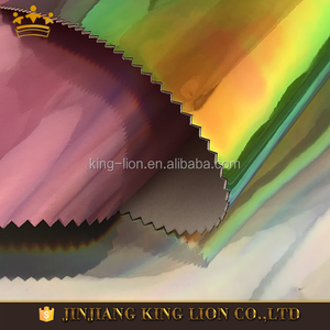 Iridiscente brillante cuero de la pu de cuero tejido para el calzado - Product Image 3