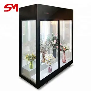 自闭门和良好的绝缘商业冰箱鲜花展示