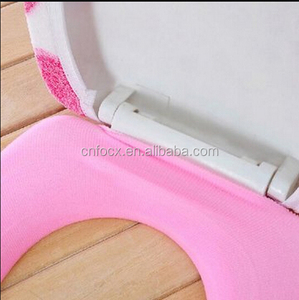 Di Corallo del panno morbido di Colore Rosa a Forma di Cuore Copertura Sedile del Water/Toilet Seat <span class=keywords><strong>Cover</strong></span> caldo/riutilizzabile copertura wc - Product Image 5