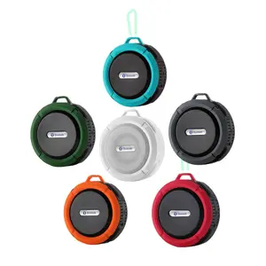 Nuovo Prodotto 2018 Portatile stereo Senza Fili 4.0 Esterna Impermeabile e Doccia bluetooth Altoparlante con 5 w Speaker di Aspirazione C6