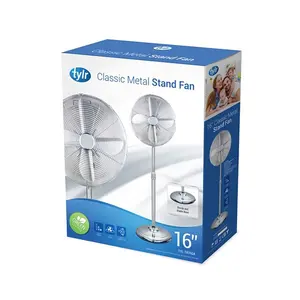 Portable USB Powered Desk Fan packaging box classic metal stand fan strong corrugated paper color box packaging