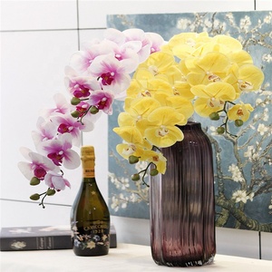Orquídea Artificial <span class=keywords><strong>de</strong></span> tacto Real, blanca, púrpura, <span class=keywords><strong>de</strong></span> alta calidad, L-1006, para decoración del hogar - Product Image 2