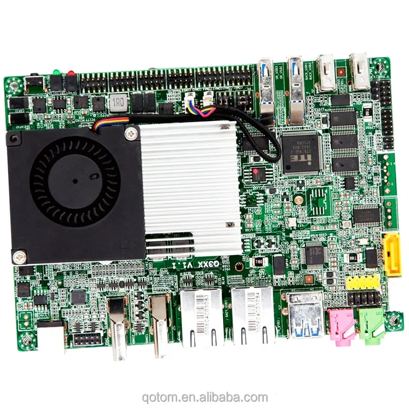 Qotom Mini PC Board Q4200YG2-P mit 4200U Prozessor (3M Cache, Haswell),6 * COM, Dual LAN Ports,USB Ports, drei Display