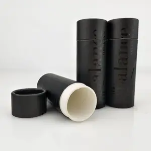 3 piezas tubo telescópico de tubo de papel kraft tubo de cartón de embalaje