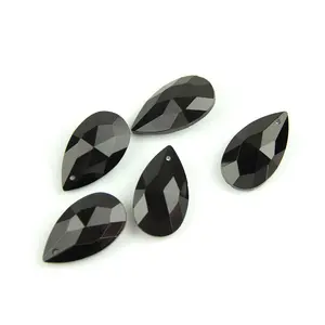 38mm Black Tear Drop Crystal Prism Lighting Pendant Parts Crystal Teardrop Lamp Chandelier Parts For Home Decor