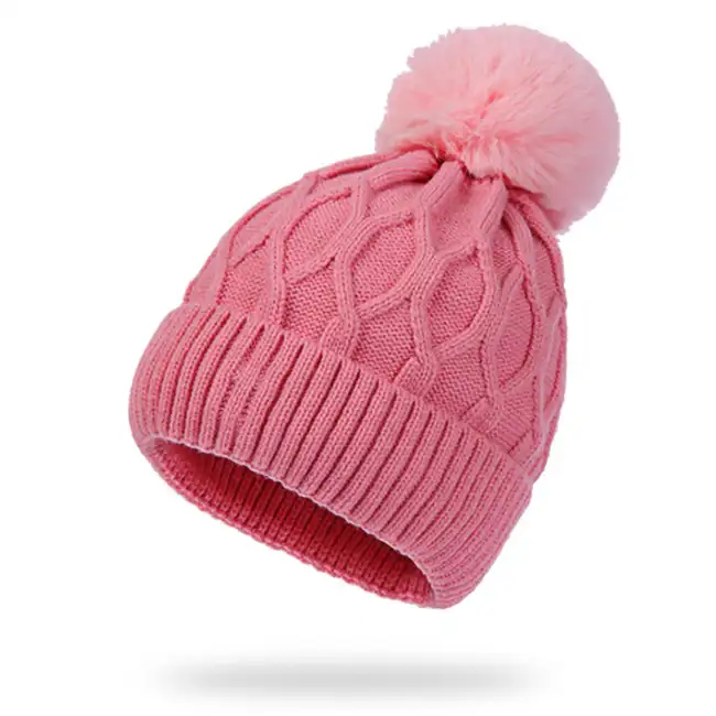 Toptan özel beanie kendi nakış logosu dokuma etiket 100% akrilik pom ponpon bere şapka/örme bere şapka içinde kış şapka