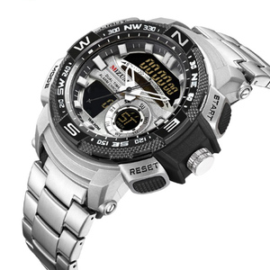 MIZUMS Nuovi Orologi <span class=keywords><strong>da</strong></span> <span class=keywords><strong>Uomo</strong></span> alla Moda, <span class=keywords><strong>Orologio</strong></span> Analogico al Quarzo in Acciaio Completo con LED, <span class=keywords><strong>Orologio</strong></span> Sportivo <span class=keywords><strong>da</strong></span> <span class=keywords><strong>Polso</strong></span>, Relogio Masculino - Product Image 2