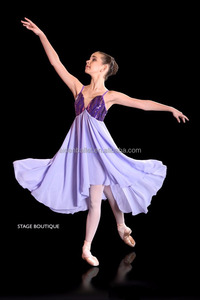 Violeta púrpura lila vestido lírica lento moderno traje de la danza - Product Image 3
