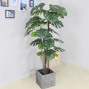 Sempreverde <span class=keywords><strong>di</strong></span> alta Simulazione Artificiale Monstera Deliciosa Piante <span class=keywords><strong>di</strong></span> Corteccia <span class=keywords><strong>di</strong></span> Albero con il Nero Vaso <span class=keywords><strong>di</strong></span> Plastica per La Casa e Giardino Decorazione - Product Image 1