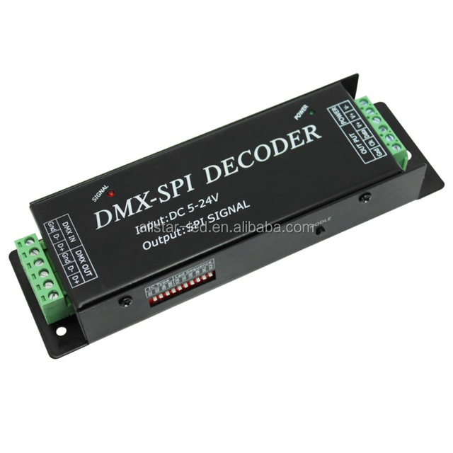 DMX to SPI Decoder LED DMX DECODER Dmx512 Controller LED Controller for WS2811,WS2812B,TM1804,TM1809,TM1812 Led Pixel Strips